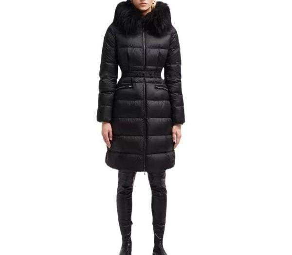 Boedic black fur Down Jacket 신상 여성용