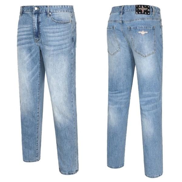 톰* 메탈 레더패치 연청워싱진