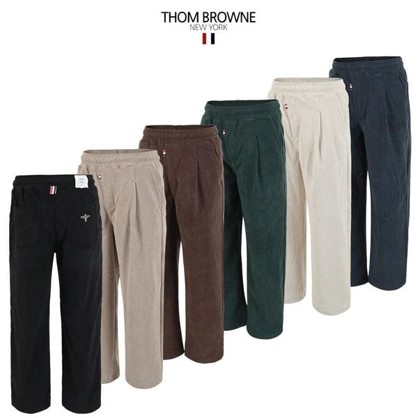 톰* 융본딩 코듀로이 와이드 핀턱 팬츠