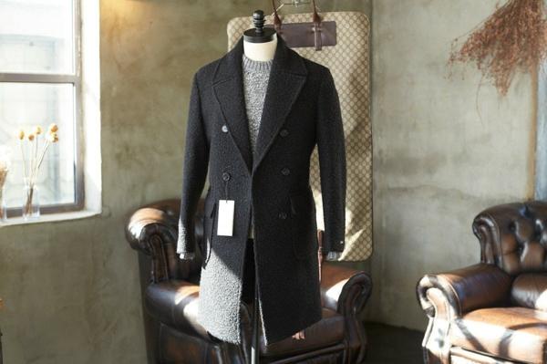 구* 카센 더블 브레스티드 코트