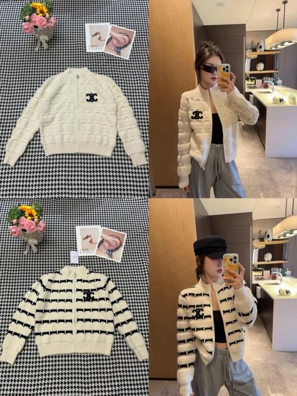 샤* 셀레터링 지퍼 니트집업(두툼)