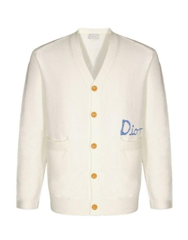 디* 수입 로고 자수 힐튼 넬 가디건