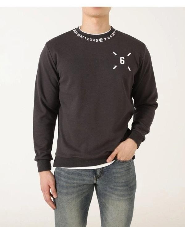 메* 마르지엘라 MM6 크루넥 3D 넘버 레이어드 맨투맨 수입