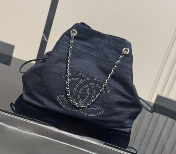 샤* 투웨이 데님 숄더백