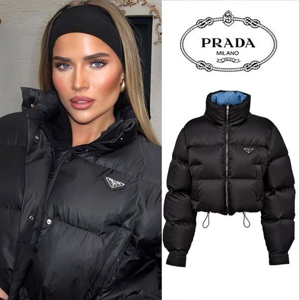 프** 크롭 카리나 덕다운 패딩