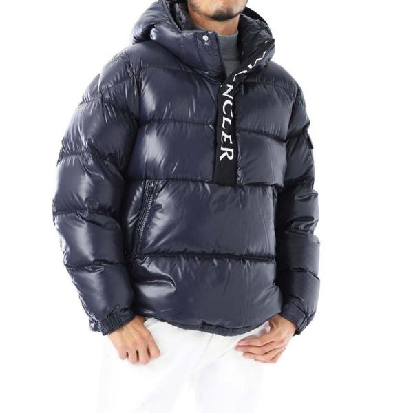 모리 로고 포포버 후드 다운 재킷