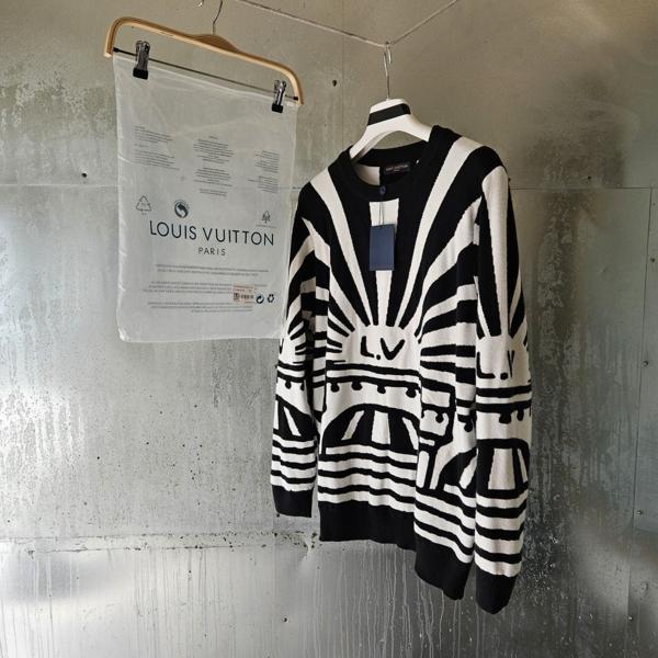 루* 자카드 울 풀 오버 니트 티셔츠