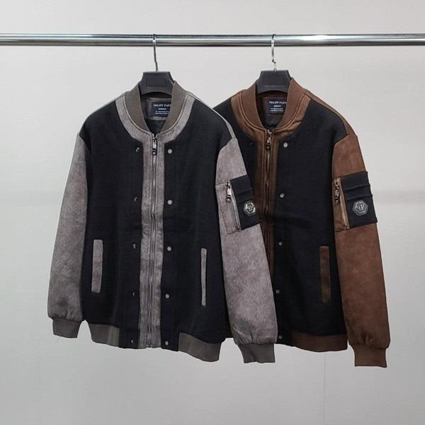 필* 니트 레이어드 자켓