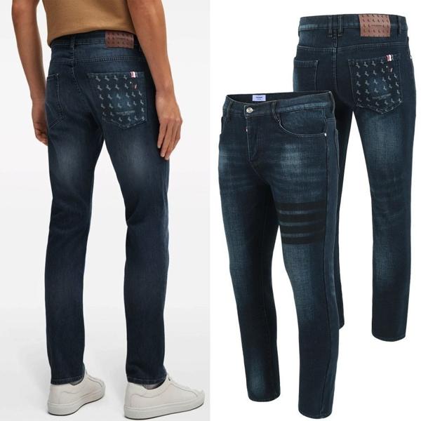 톰* 도그 블랙사선 융기모 청바지