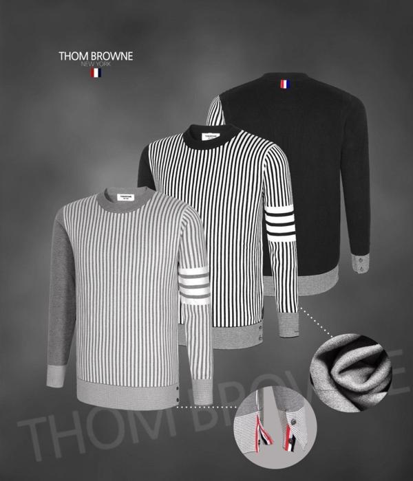 톰* 스트라이프 울캐시니트