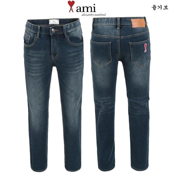 아* 융기모 진청 히든밴딩 슬림팬츠