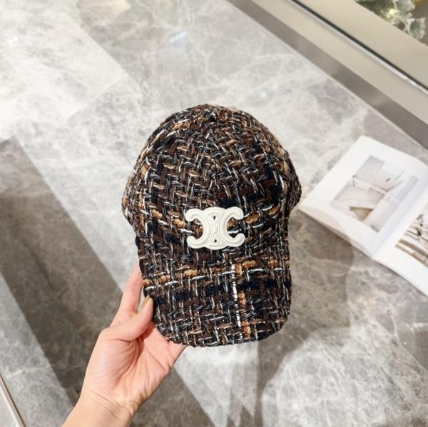 셀** 신상 체크 트위드 울 볼캡 캡모자