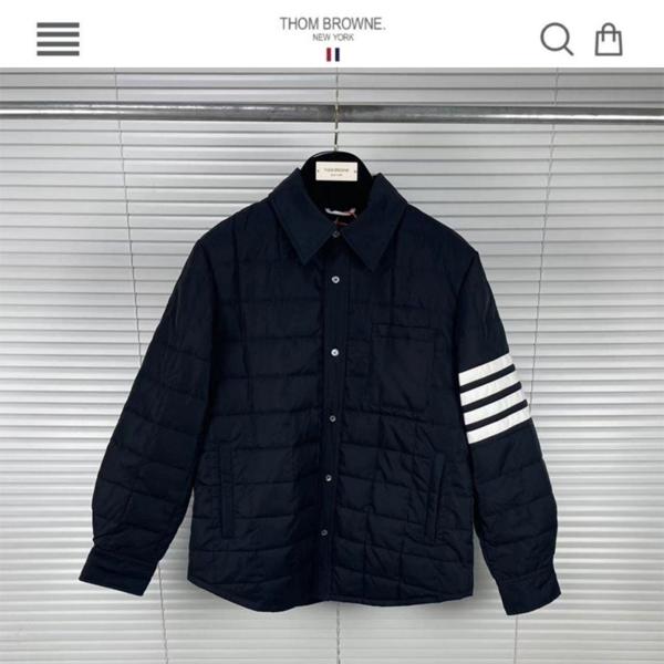 톰* 수입고급 사선완장 다운 자켓 진네이비