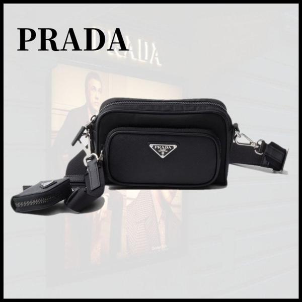 프** 리나일론 및 사피아노 가죽 숄더백(최상위버젼) 2VH172A