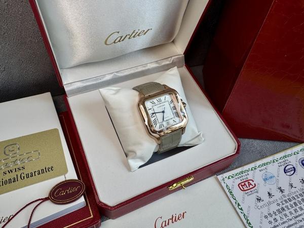 까*** 산토스 드 워치 40mm 로즈골드