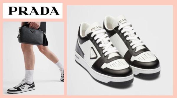 프** 남성 다운타운 레더 스니커즈 화이트 블랙