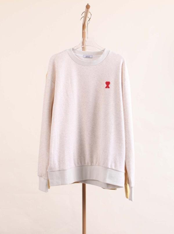 아* 스몰 하트 로고 클래식 코튼 맨투맨 티셔츠