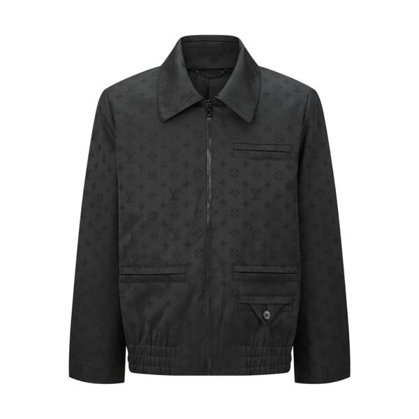 루* M1172 모노그램 자카드 제트 포켓 블루종 자켓