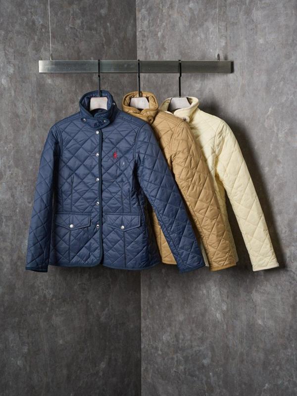 폴* M1137 여성 다이아몬드 퀄팅 자켓