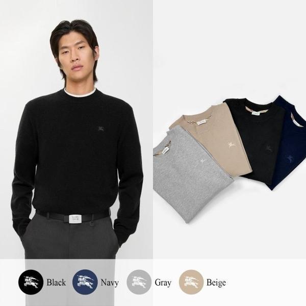 버** 기마 자수 크루넥 니트 (남성)