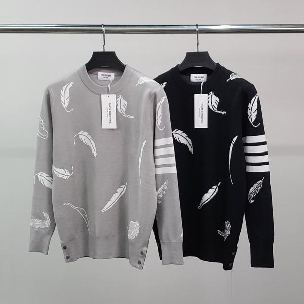 톰* 사선완장 패더 울 니트