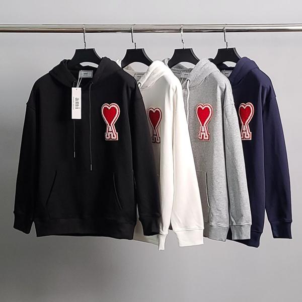 아* 빅하트패치 코튼 후드티