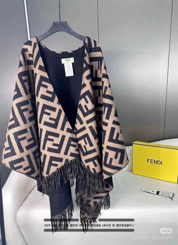 펜* 시그니쳐 캐시미어 FF 로고 숄