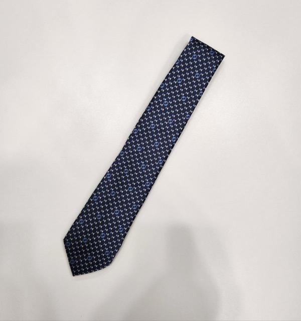 구* 라운드 인터로킹 G 실크 넥타이