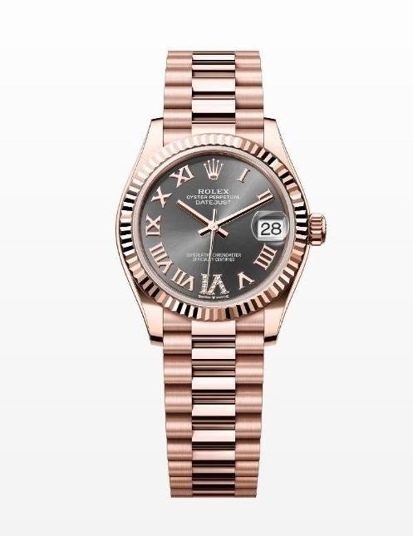 로** 데이저스트 에버로즈골드 다크그레이다이얼 로마 31mm