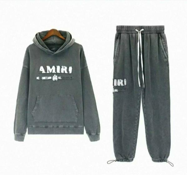 아** 워싱 자수로고 후드 조거 세트