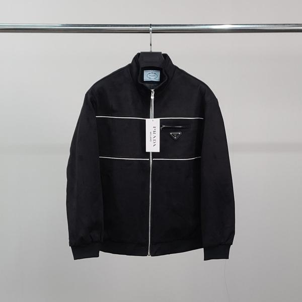 프** 로고와펜 라인 스웨이드 자켓