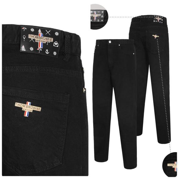 톰* 메탈 레더패치 블랙진 (여성사이즈 추가)