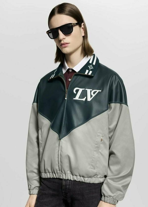 루* 가죽 배색 자켓