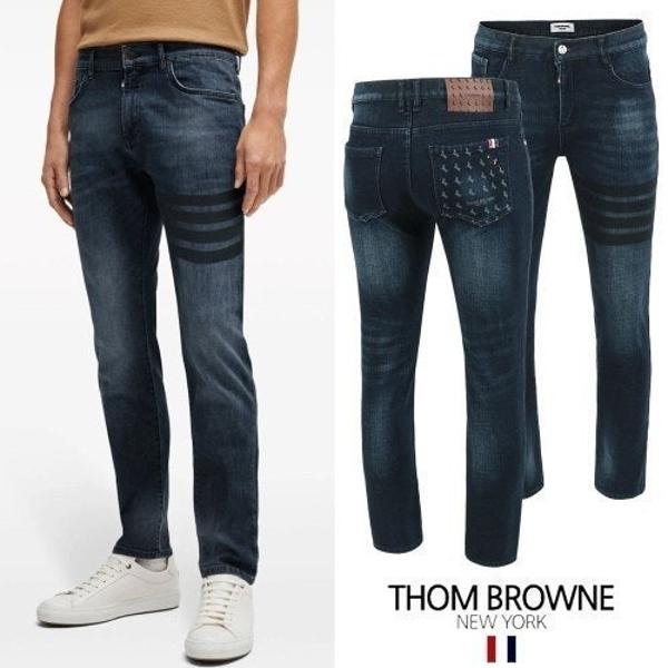 톰* 블랙4바 도그 멀티그래픽 융기모 슬림진