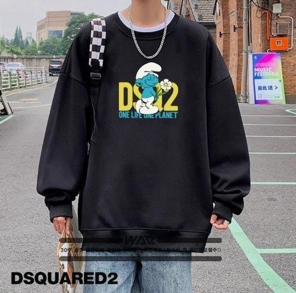 디**** 스머프 DSQ2 로고 밍크양기모 티셔츠