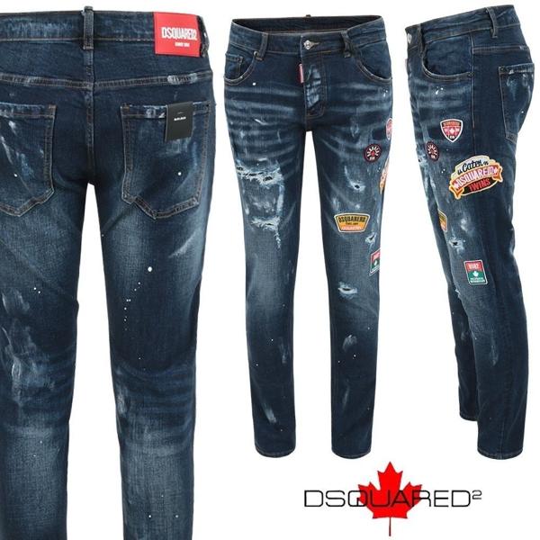 디**** 멀티패치 워싱 슬림 일자진