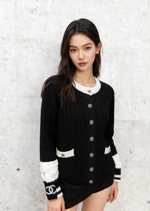 샤* 코코네쥬 메탈릭 울캐시 가디건