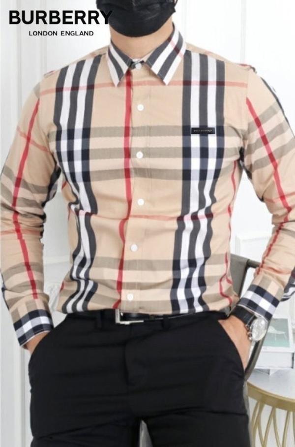 버** 스트레치 코튼 셔츠