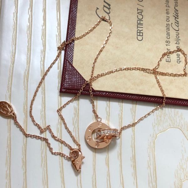 까*** LOVE 네크리스 (로즈골드)