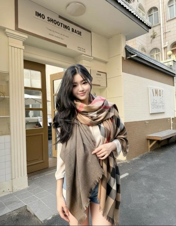 버** 시그니처 울캐시 양면 숄머플러 수입최고급