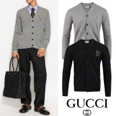 구* 래빗 자수 울 가디건 여성사이즈 추가