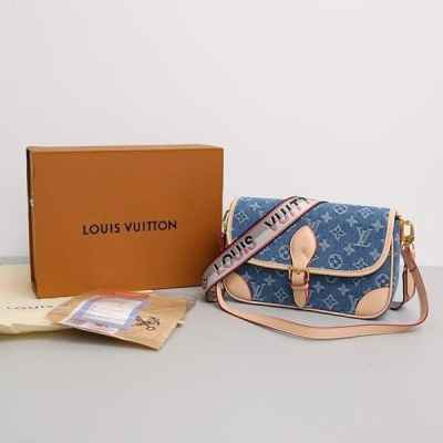 루* 다이앤 모노그램 데님 숄더백