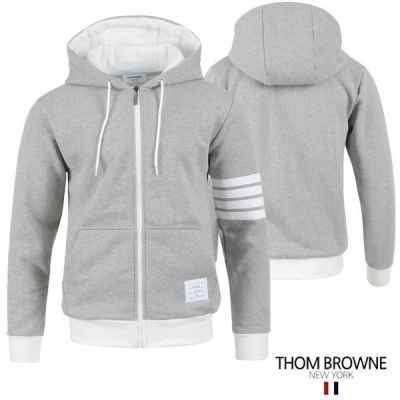 톰* 4바 배색 후드집업