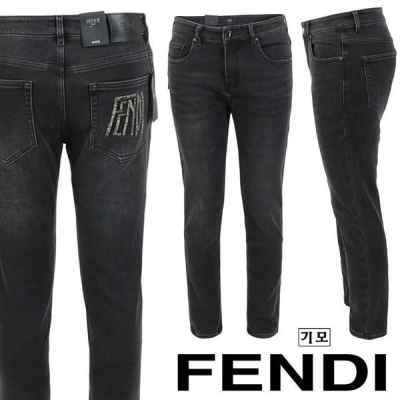 펜* 레터링 자수 로고 블랙슬림 일자진 기모 원단