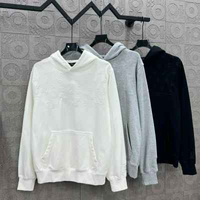 루* 모노그램 자수로고 후드