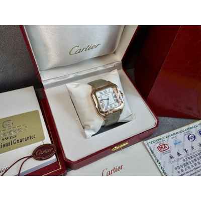 까*** 산토스 드 워치 40mm 로즈골드