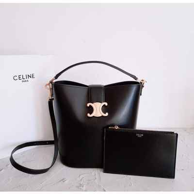 셀** 고급 루이즈백 미디움 카프스킨 레더 블랙