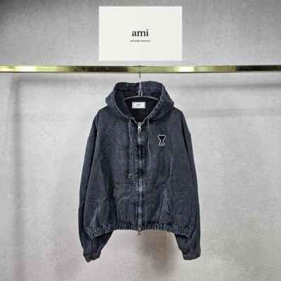 아* 크롭 피그먼트 후디 자켓