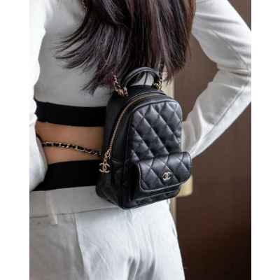 샤* 고급 24 크루즈 캐비어 탑핸들 미니 백팩