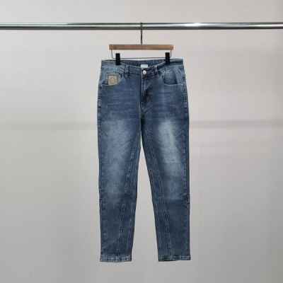 로** 아나그램 절개 워싱 청바지